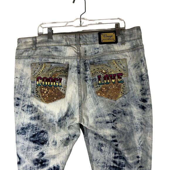 Coogi Women's Capri Jean Pants Size 20W Tie Dye = V - Picture 3 of 11